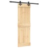 Porte coulissante Naturel et noir 70 x 210 cm 620876620876