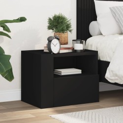 Table de chevet murale noir 45x30x35 cm 620880620880