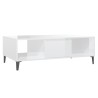 Table basse blanc brillant 103,5x60x35 cm bois d'ingénierie 620881620881