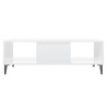 Table basse blanc brillant 103,5x60x35 cm bois d'ingénierie 620881620881