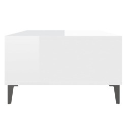 Table basse blanc brillant 103,5x60x35 cm bois d'ingénierie 620881620881
