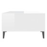 Table basse blanc brillant 103,5x60x35 cm bois d'ingénierie 620881620881