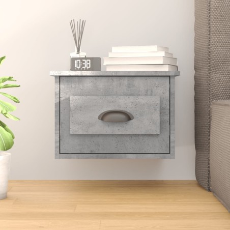 Table de chevet murale gris béton 50x36x40 cm 620883620883