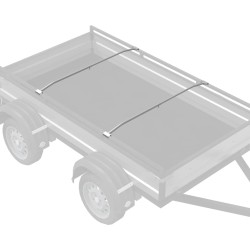 Support de bâche pour remorques 2 pc Argenté 136-218 cm 620886620886