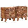 Table de chevet 2 pcs 40x32x46 cm bois massif de récupération 620888620888