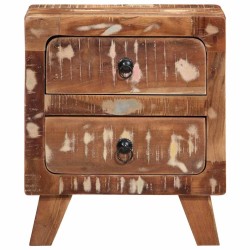 Table de chevet 2 pcs 40x32x46 cm bois massif de récupération 620888620888