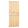 Porte coulissante Naturel et Blanc 90 x 210 cm 620892620892