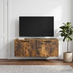Meuble TV mural Chêne fumé 78,5 x 31 x 30 cm Bois d'ingénierie 620893620893