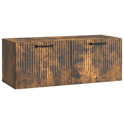 Meuble TV mural Chêne fumé 78,5 x 31 x 30 cm Bois d'ingénierie 620893620893