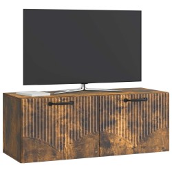 Meuble TV mural Chêne fumé 78,5 x 31 x 30 cm Bois d'ingénierie 620893620893