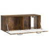 Meuble TV mural Chêne fumé 78,5 x 31 x 30 cm Bois d'ingénierie 620893620893