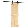 Porte coulissante Naturel et noir 70 x 210 cm 620894620894