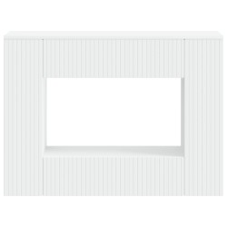Table console Rayé Blanc 101 x 29 x 74 cm Bois d’ingénierie 620897620897