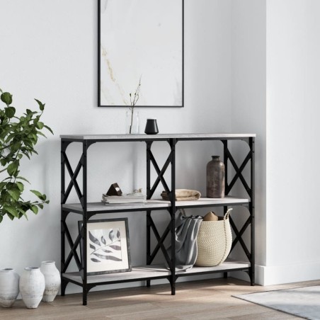Table console sonoma gris 100x28x80,5 cm bois d'ingénierie 620898620898