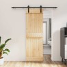 Porte coulissante Naturel et noir 70 x 210 cm 620899620899