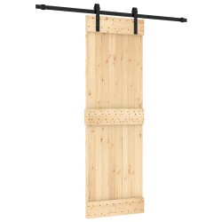 Porte coulissante Naturel et noir 70 x 210 cm 620899620899