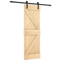 Porte coulissante Naturel et noir 70 x 210 cm 620900620900