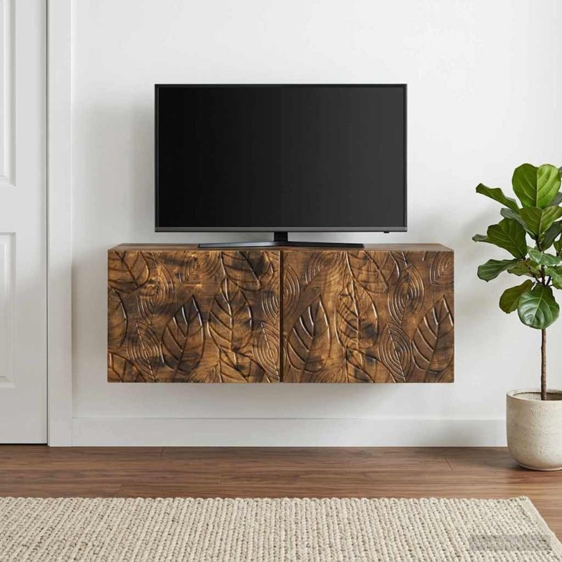 Meuble TV mural 78,5 x 41 x 30 cm Chêne fumé Bois d'ingénierie 620901620901