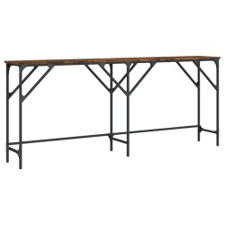 Table console chêne fumé 180x29x75 cm bois d'ingénierie 620903620903