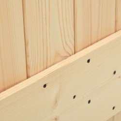 Porte coulissante Naturel et Blanc 80 x 210 cm 620904620904