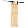Porte coulissante Naturel et noir 70 x 210 cm 620906620906