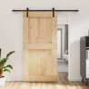 Porte coulissante Naturel et noir 100 x 210 cm 620907620907