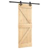 Porte coulissante Naturel et noir 70 x 210 cm 620908620908