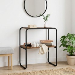 Table console Chêne fumé 60 x 42,5 x 70 cm Bois d'ingénierie 620909620909
