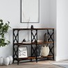 Table console chêne fumé 100x28x80,5 cm bois d'ingénierie 620910620910
