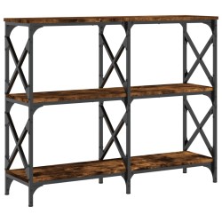 Table console chêne fumé 100x28x80,5 cm bois d'ingénierie 620910620910