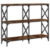 Table console chêne fumé 100x28x80,5 cm bois d'ingénierie 620910620910