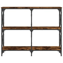 Table console chêne fumé 100x28x80,5 cm bois d'ingénierie 620910620910