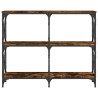 Table console chêne fumé 100x28x80,5 cm bois d'ingénierie 620910620910