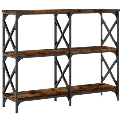 Table console chêne fumé 100x28x80,5 cm bois d'ingénierie 620910620910