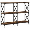 Table console chêne fumé 100x28x80,5 cm bois d'ingénierie 620910620910
