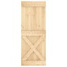 Porte coulissante Naturel et Blanc 90 x 210 cm 620913620913
