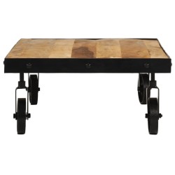 Table basse avec roulettes bois de manguier massif 100x55x26 cm 620918620918