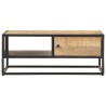 Table basse à porte sculptée 90x55x36 cm Bois de manguier brut 620919620919