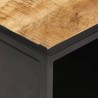 Table basse à porte sculptée 90x55x36 cm Bois de manguier brut 620919620919