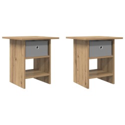 Table de chevet 2 pc Chêne artisanal 41 x 40 x 45 cm 620920620920