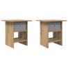 Table de chevet 2 pc Chêne artisanal 41 x 40 x 45 cm 620920620920