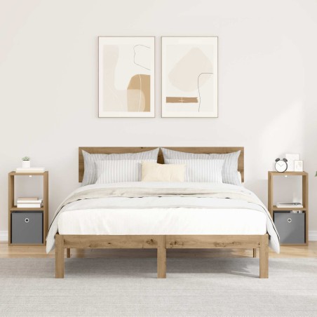 Table de chevet 2 pc Chêne artisanal 30,5 x 27 x 59,5 cm 620922620922
