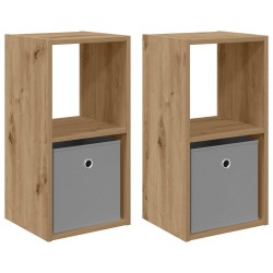 Table de chevet 2 pc Chêne artisanal 30,5 x 27 x 59,5 cm 620922620922