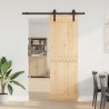 Porte coulissante NARVIK Naturel et noir 70 x 210 cm (152,5 cm) 620923620923