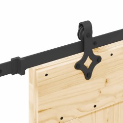Porte coulissante NARVIK Naturel et noir 70 x 210 cm (152,5 cm) 620924620924