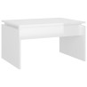 Table basse blanc brillant 68x50x38 cm bois d'ingénierie 620925620925