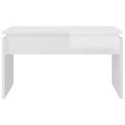 Table basse blanc brillant 68x50x38 cm bois d'ingénierie 620925620925
