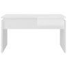 Table basse blanc brillant 68x50x38 cm bois d'ingénierie 620925620925