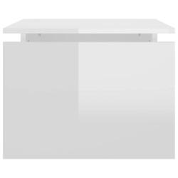 Table basse blanc brillant 68x50x38 cm bois d'ingénierie 620925620925