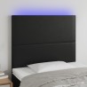 Tête de lit à LED Noir 100x5x118/128 cm Similicuir 620931620931